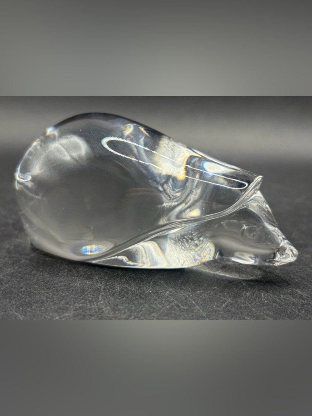 Villeroy & Boch Crystal Hedgehog Paperweight Figurine Figure Figural, Animal